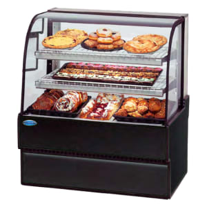 204-CGD3648BLK 36" Full Service Bakery Case w/ Curved Glass - (4) Levels, 120v