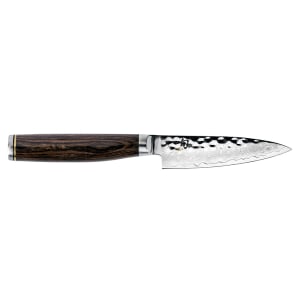 194-TDM0700 Shun Premier Paring Knife, 4" Blade w/ Walnut PakkaWood Handles
