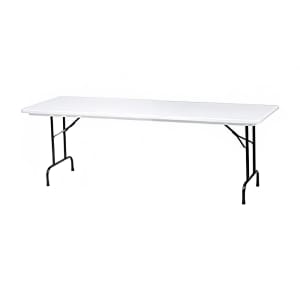 203-CORBTP3096 96" Rectangular Folding Banquet Table w/ Gray Granite Top, 29"H