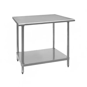 203-ROYWT2424 24" 18 ga Work Table w/ Undershelf & 430 Series Stainless Flat Top