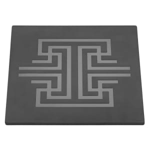 209-SG040 14" Square Display Tray - Melamine, Black