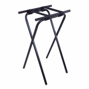 202-1053BL 31" Folding Tray Stand - Steel, Black