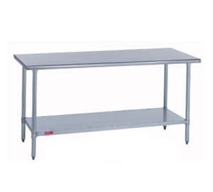 Duke 418-2424 24&quot; 18 ga Work Table w/ Undershelf &amp; 400 Series Stainless Flat Top