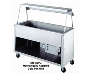 212-31625SS 60" AeroServ™ Cold Food Bar - (4) Pan Capacity, Floor Model, Stainless Steel