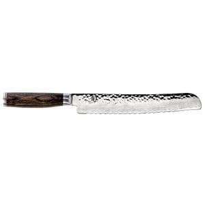 194-TDM0705 Shun Premier Bread Knife, 9" Blade w/ Walnut PakkaWood Handles