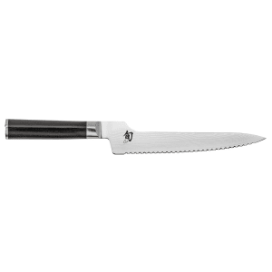194-DM0724 Offset Bread Knife w/ 9" Blade & D Shaped PakkaWood Handle