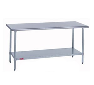 Duke 418-3036 36&quot; 18 ga Work Table w/ Undershelf &amp; 400 Series Stainless Flat Top