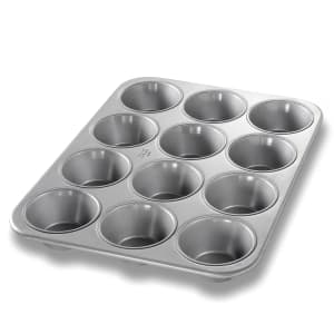 Winco AMF-6NS 6 Cup (7 oz.) Non-Stick Carbon Steel Jumbo Muffin Pan - 13 x
