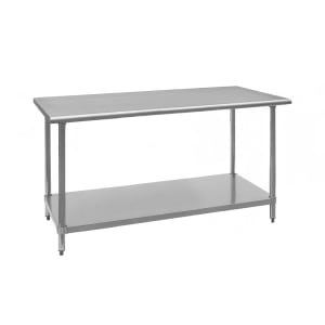 203-ROYWT3060 60" 18 ga Work Table w/ Undershelf & 430 Series Stainless Flat Top