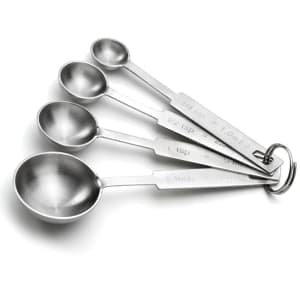 229-722 4 Piece Stainless Steel Measuring Spoon Set, Heavyweight