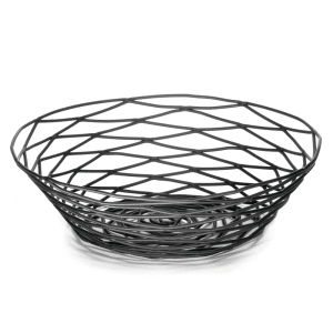 229-BK17508 Artisan Collection Basket, 8" X 2" Round, Black