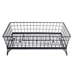 229-GMT21125 Full-Size Adjustable Wire Serving Basket, 21" x 12" x 5", Black