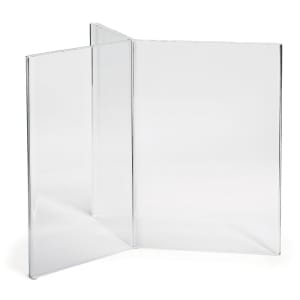 229-40606 Six-Sided Tabletop Menu Card Holder - 4" x 6", Acrylic