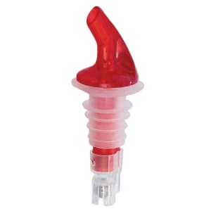 229-149A 1 1/4 oz Proper Pour III, Plastic, Red Spout, Clear Dip Tube