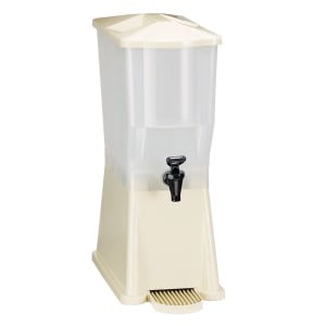 229-356DP 3 gal Beverage Dispenser - Plastic Container, Almond Base