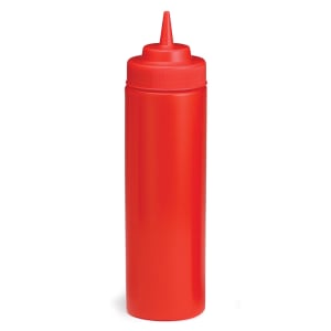 229-12463K Wide Mouth Squeeze Dispenser, 24 oz, Polyethylene, Red Cap