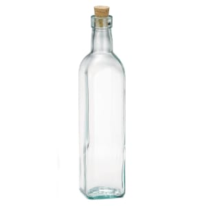229-616 16 oz Cruet w/ Cork Stopper - Glass, Green Tint
