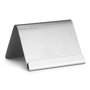 229-B17 Stainless Steel Card Holder w/ Lip, 2 1/2 x 2 x 2"