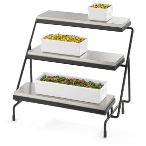 229-CW40309C 3 Tier Stand w/ Half-Long Cooling Plates, Black