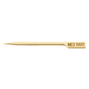 229-MEDRARE 3 1/2" Bamboo Meat Marker Pick, Medium Rare