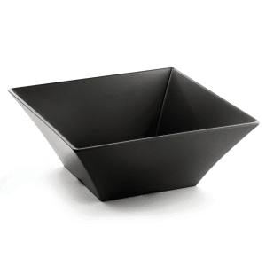 229-BKMB125 216 oz Square Melamine Bowl, Black