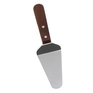 Tablecraft 242 10&quot; Pie Server, Stainless Steel Blade, Wood Handle