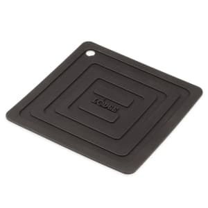 261-AS6S11 Square Silicone Potholder, Heat Resistant to 250°F, 5 7/8 x 5 7/8", Black