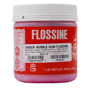231-3459CN 1 lb Jar Bubble Gum (Bubble Gum) Flossine®