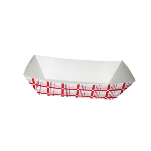 Snack Bar Carry-Out Trays  Large Red & White Food Tray - Gold