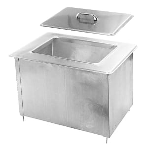 238-9510IC 21 1/4" x 14 5/8" Drop In Ice Bin w/ 40 lb Capacity - Insulated, Stainless