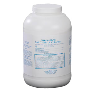 231-1109 8 lb Jar Chlor-Tech Sanitizer for Ice Cream & Slush