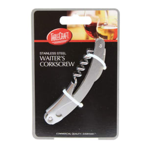 229-H1228C Waiter's Corkscrew w/ Foil Cutter & Bottle Cap Opener, Stainless