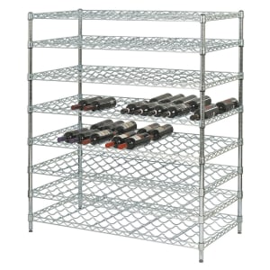268-FDWSK3674CH 74"H Commercial Wine Rack w/ (216) Bottle Capacity, Chrome