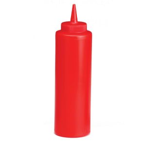 229-112K1 12 oz Ketchup Squeeze Dispenser w/ Cone Tip, Poly, Red