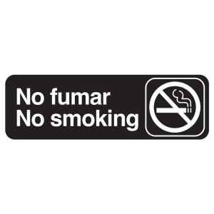 229-394589 3 x 9" Sign, No Fumar / No Smoking - Spanish/English