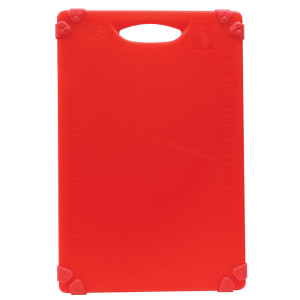 229-CBG1218ARD Cutting Board w/ Anti-Slip Grips, 12" x 18", Polyethylene, Red