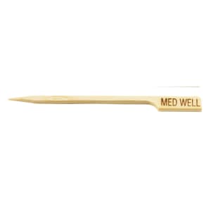 229-MEDWELL 3 1/2" Bamboo Meat Marker Pick, Medium Well