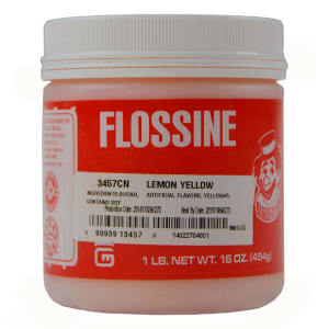231-3457CN 1 lb Jar Sizzlin' Lemon (Lemon Yellow) Flossine®