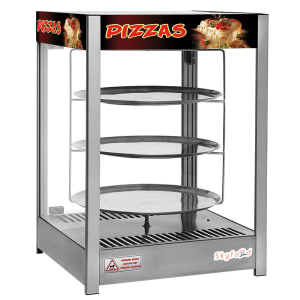 248-PD3TS18 22" Rotating Heated Pizza Merchandiser w/ 3 Levels, 120v