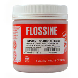 231-3458CN 1 lb Jar O-Jay (Orange) Flossine®