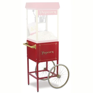 231-2689CR Fun Pop Cart for 8 oz Popper Machine w/ Rear Access Door, Red