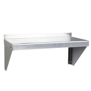 268-FWSAL1224 Solid Wall Mounted Shelf, 24"W x 12"D, Aluminum