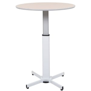 304-LXPNADJROUND 31 1/2" Round Adjustable Pedestal Table - Steel Base, Laminate Tabletop