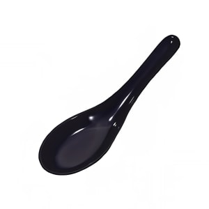 296-22801B 1 oz Chinese Soup Spoon, Melamine Black, 5 5/8 in