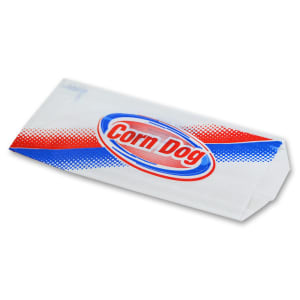 231-5468 Printed Disposable Corn Dog Bags, Dry Wax, 1,000/Case