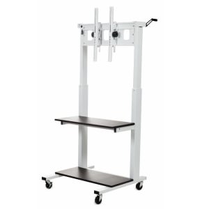 304-CLCD Adjustable Height LCD TV Cart w/ 209 lb Capacity, White