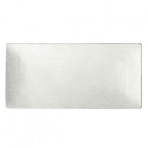 324-F8010000859 Buffalo Rectangular Sushi Platter - 11" x 5 1/4", Porcelain, Bright White