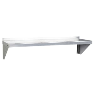 268-FWSAL1260 Solid Wall Mounted Shelf, 60"W x 12"D, Aluminum