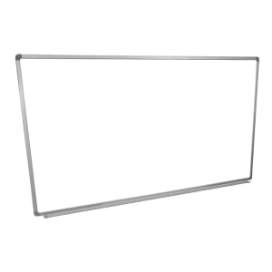 304-WB7240W 72" x 40" Painted Steel Magnetic White Board w/ Aluminum Frame & Tray