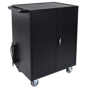 304-LLTP32B 32 Tablet Charging Cart w/ (2) Shelves - 10 ft Cord, Steel